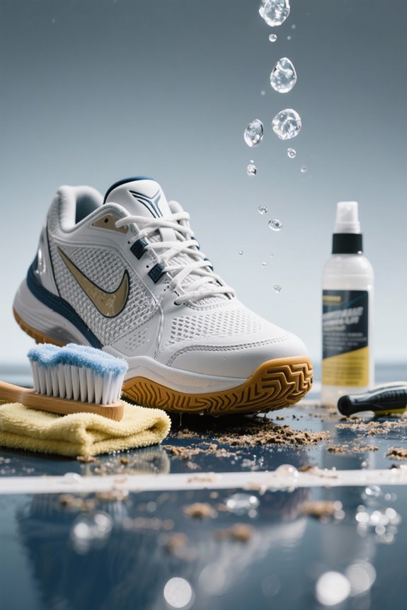 court shoes cleaning preparation