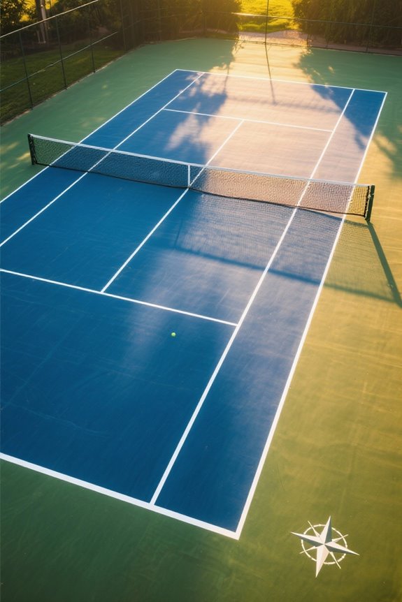 north south court orientation benefits