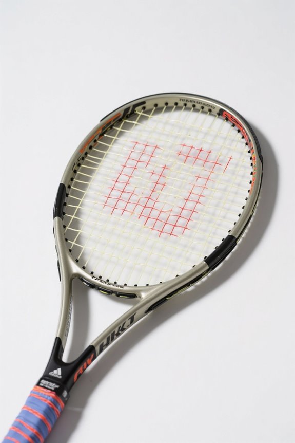 stringing a tennis racquet