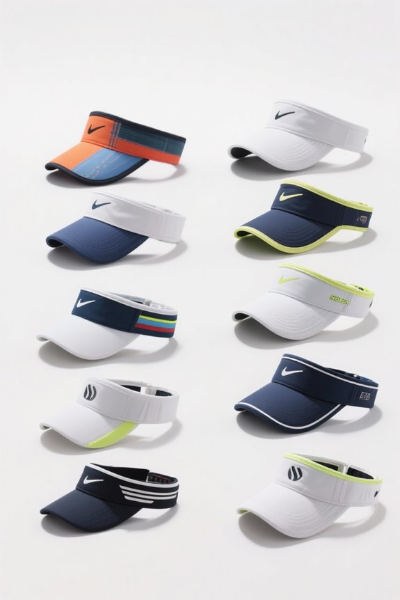 stylish cooling tennis visors