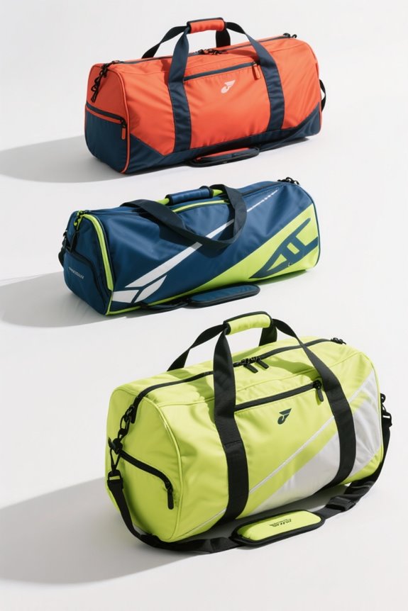 stylish spacious tennis duffle bags
