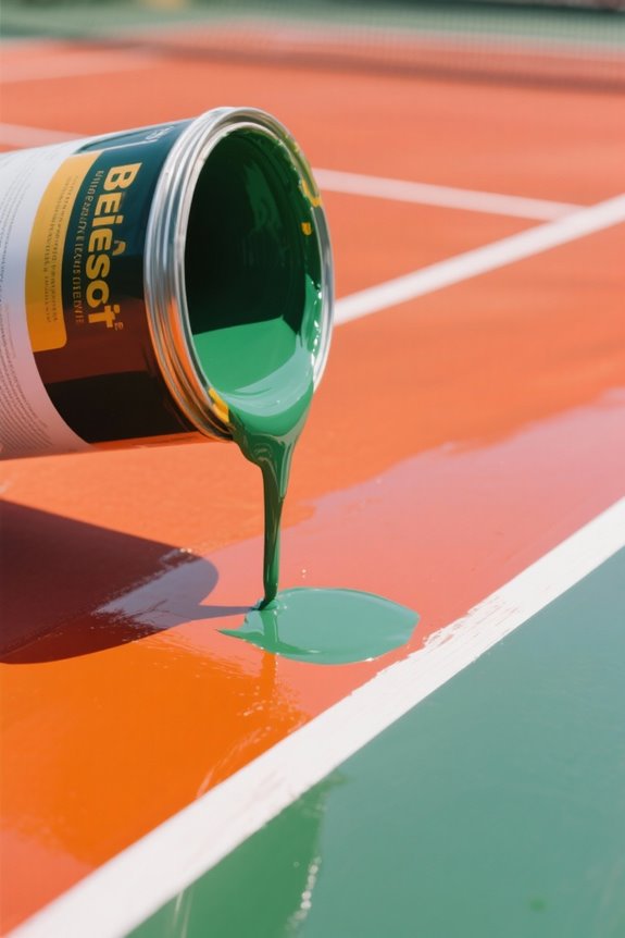 tennis court paint considerations